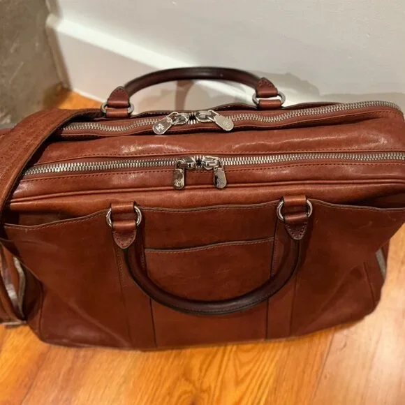 Brunello Cuinelli Leather Briefcase - Picture 2 of 8